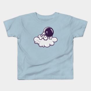 Cute Astronaut Lay On Cloud Kids T-Shirt